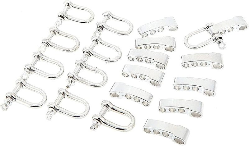 Silver 4Pcs Adjustable D Shackles High Strength Alloy Buckles For Outdoor Rope Paracord - Image 4